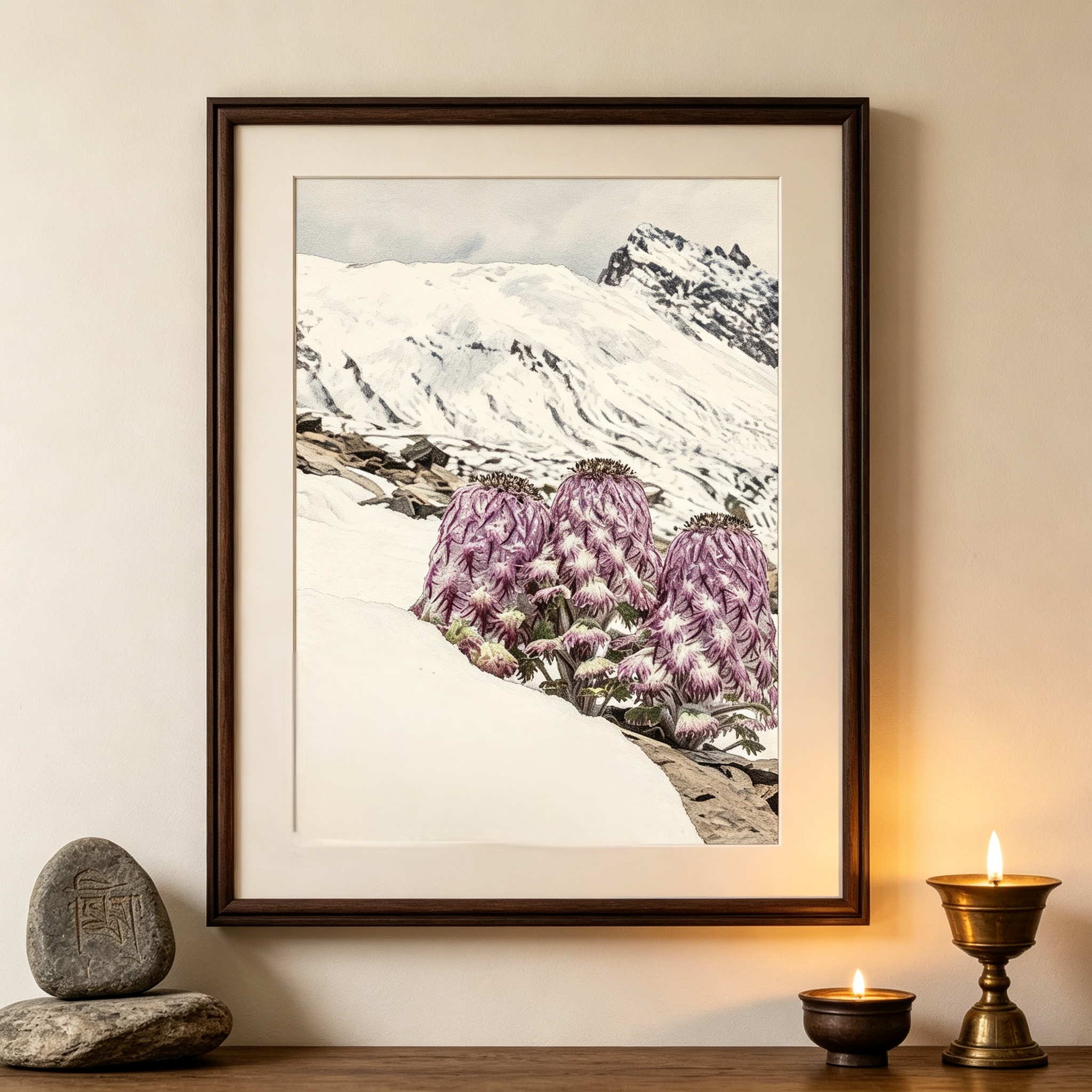 高原之雪限量版画