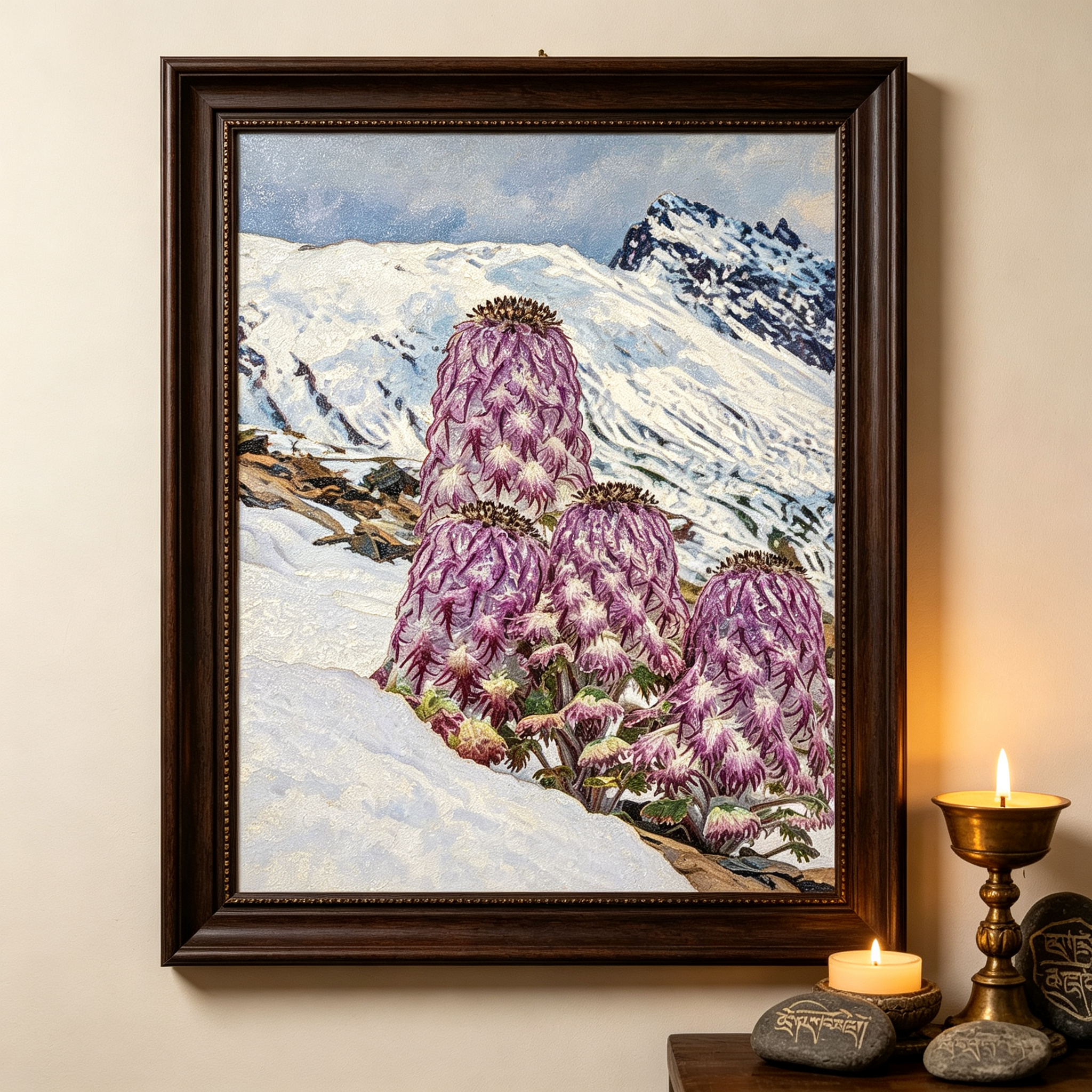 雪域精灵唐卡装裱画